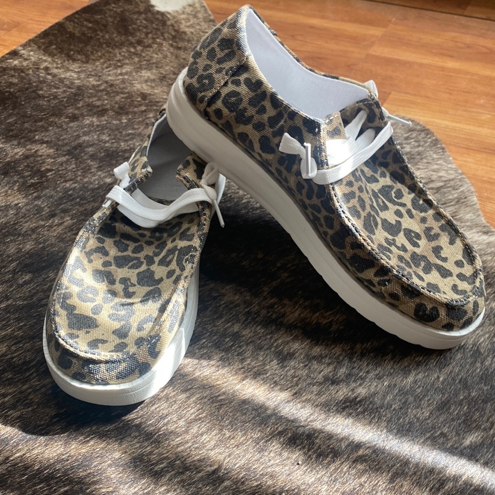 Leopard Slip On Sneakers - Similar to Hey Dudes